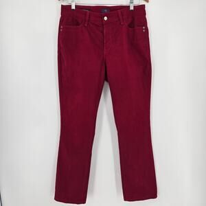 NYDJ Samantha Slim Jeans – Women’s 10 – Cranberry Red Stretch Denim